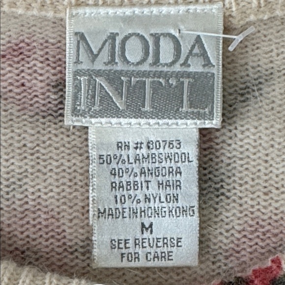 Wool Angora Floral Button-Up Cardigan - Picture 6 of 6